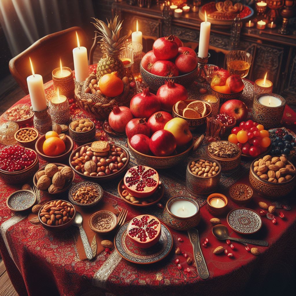 سفره شب یلدا باکلاس