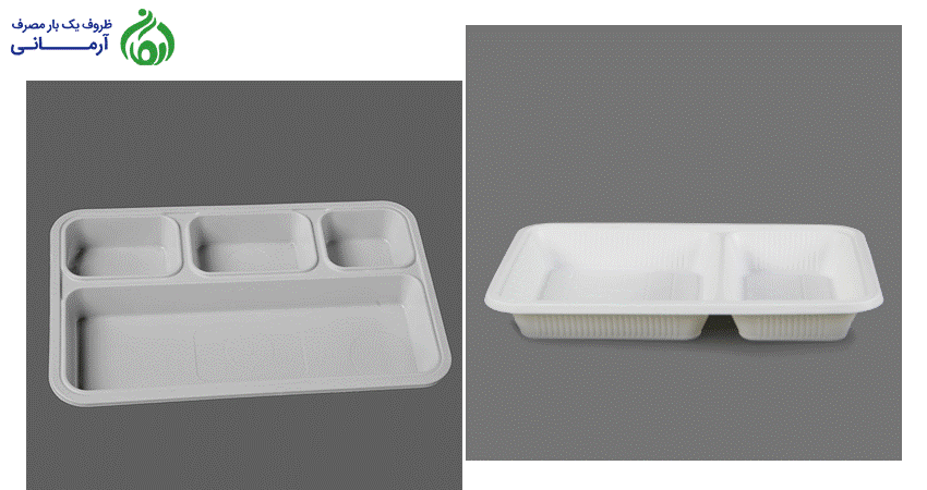 انواع ظروف یکبار مصرف چند قسمتی در آرمانی 724