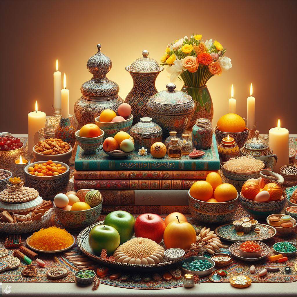 عکس سفره هفت سین سنتی و ساده