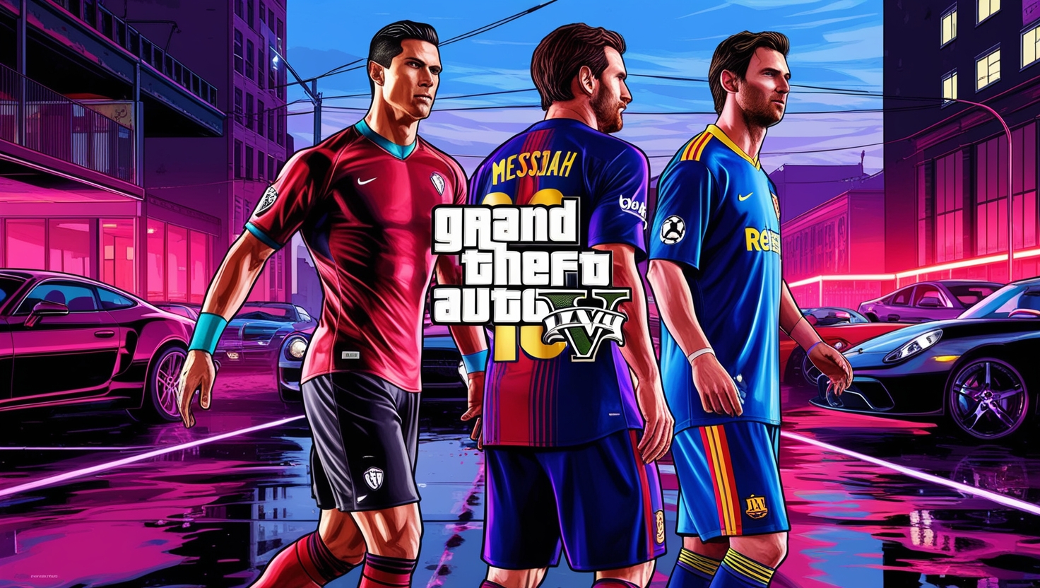 رونالدو و مسی در جی تی ای وی