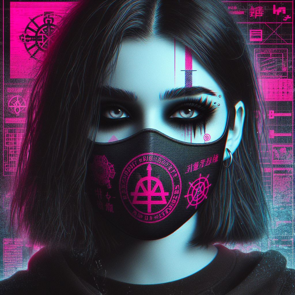 عکس پروفایل دختر با ماسک با چشمانی جذاب