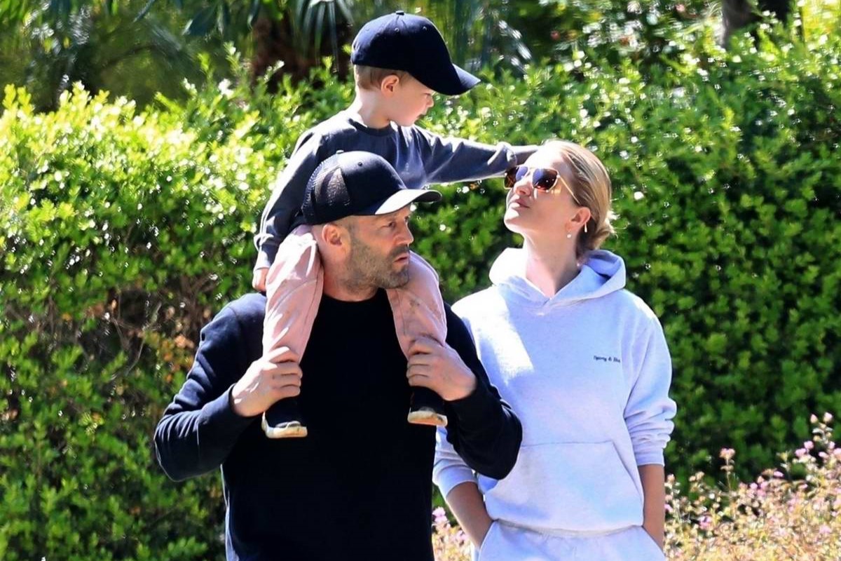 جیسون استاتهام و همسرش