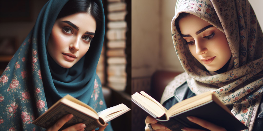 کتاب خواندن بهترین سرگرمی برای خانم ها