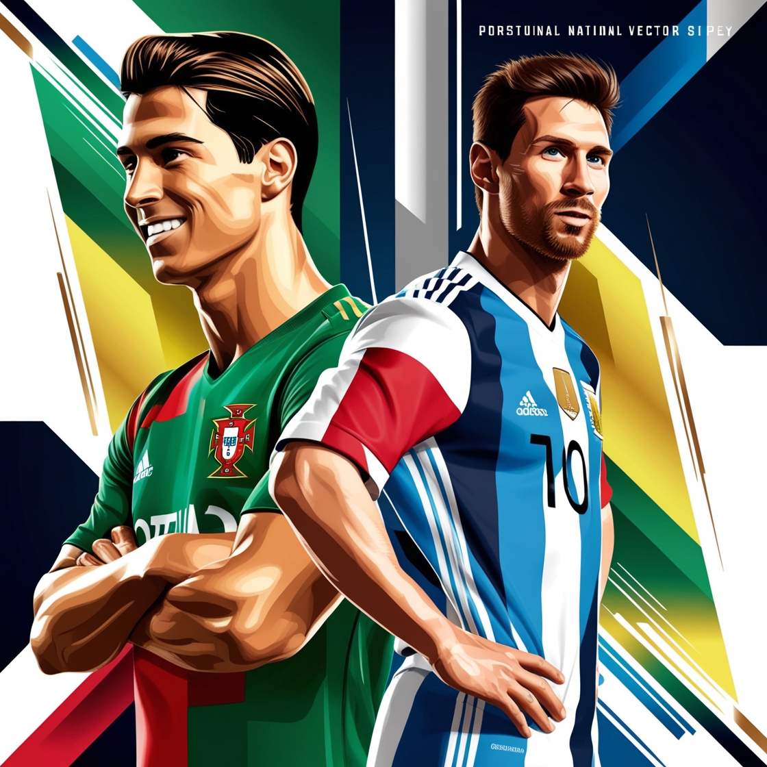 عکس رونالدو با مسی