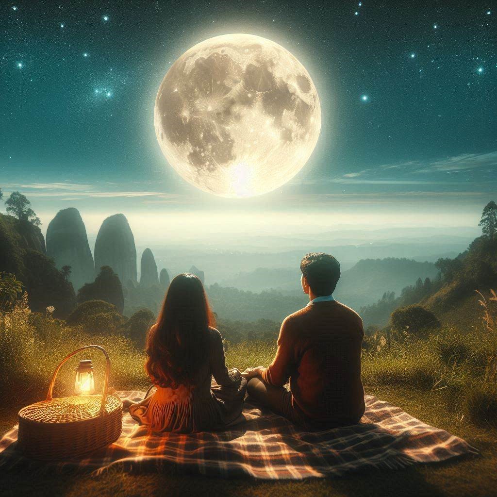 عکس ماه در شب برای پروفایل