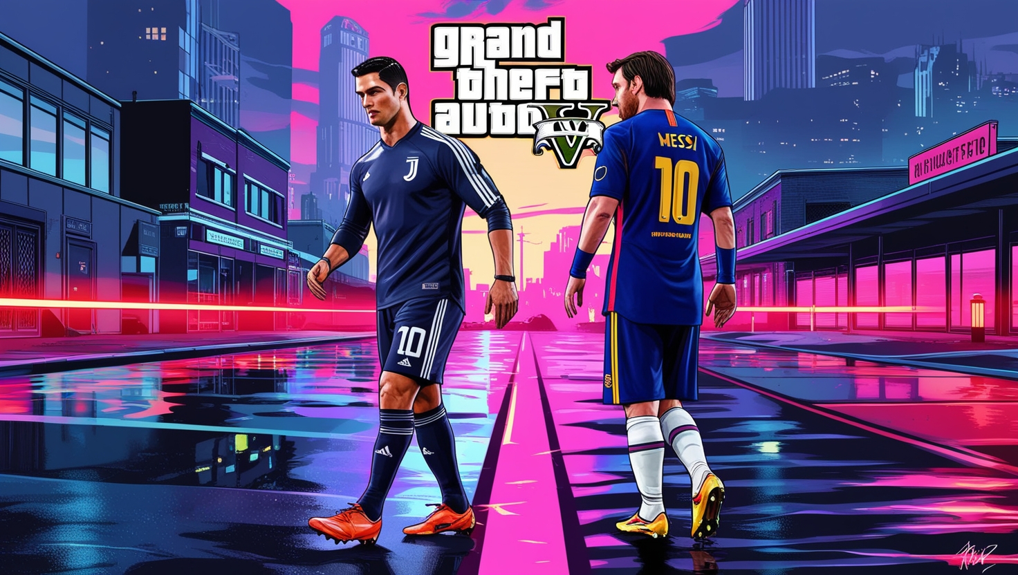 رونالدو و مسی در جی تی ای وی