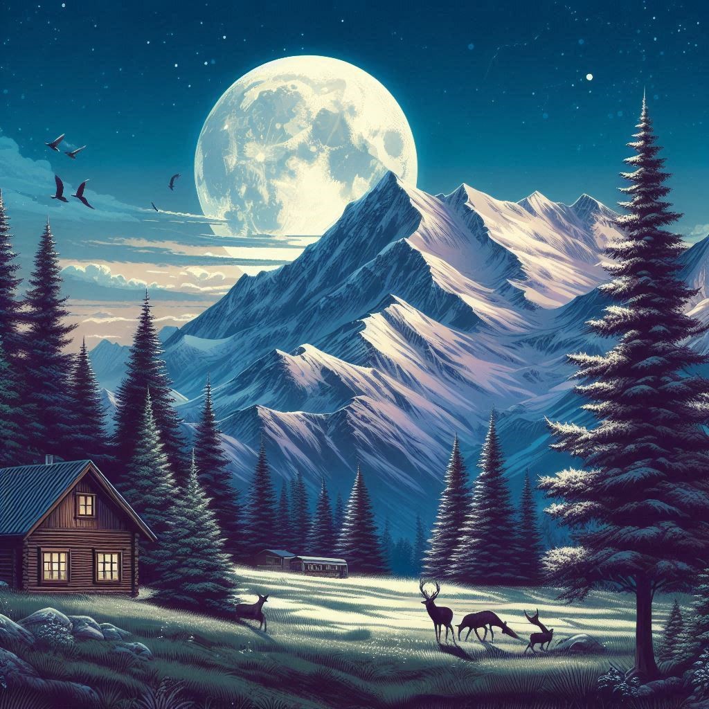 عکس ماه در شب برای پروفایل