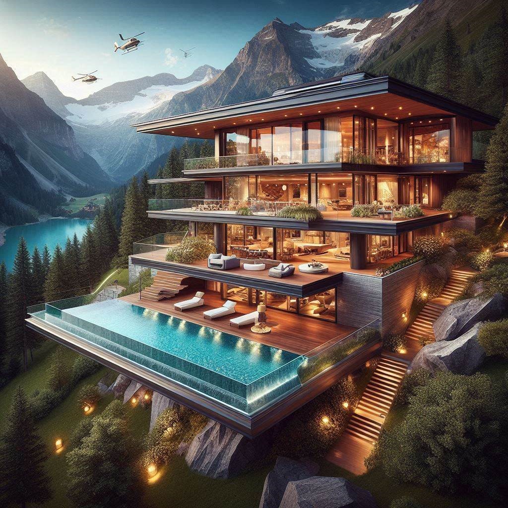 لاکچری ترین ویلا های کوهستانی جهان 