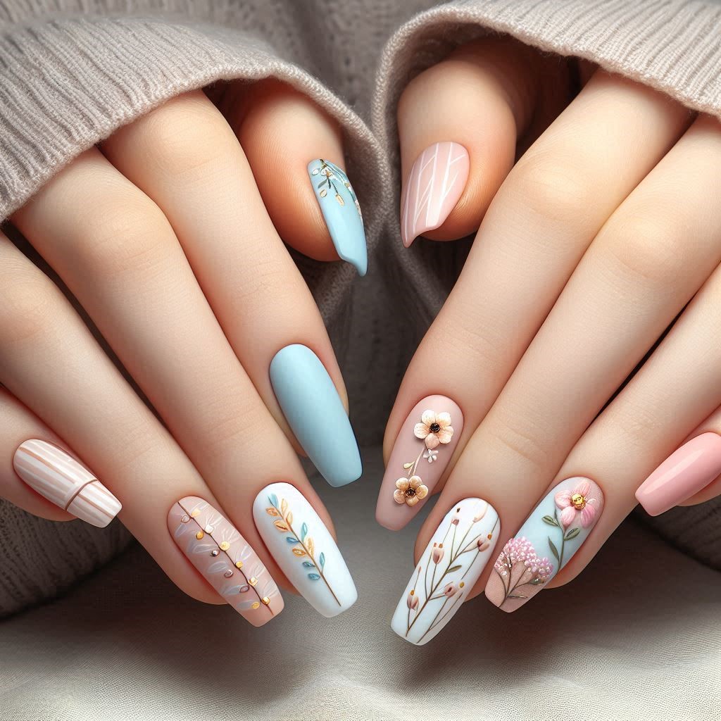 طرح و مدل ناخن جدید 1403 شیک و ساده و جذاب