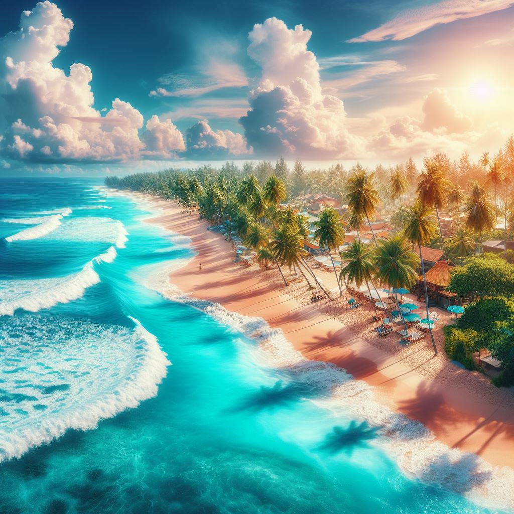 عکس دریای آبی بسیار زیبا