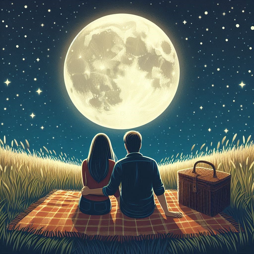 عکس ماه در شب برای پروفایل