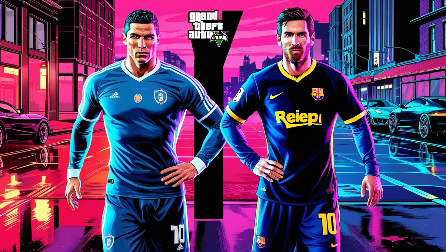 رونالدو و مسی در جی تی ای وی